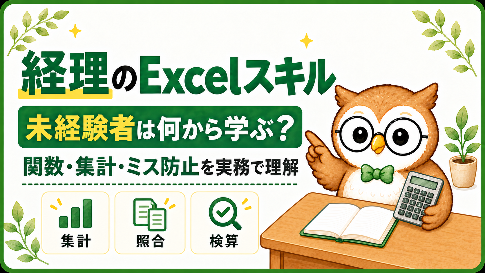 経理のExcelスキルを集計・照合・検算から学ぶアイキャッチ